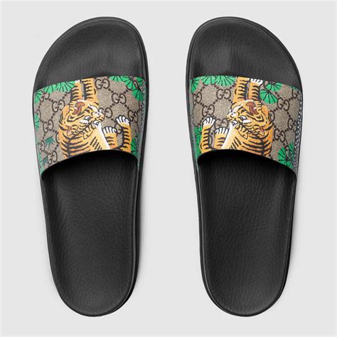 gucci bengal slide sandal gucci bengal print|Shoes .